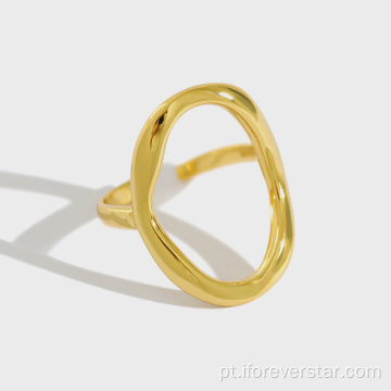 Minimalista Jóias Design Popular Design Chunky Anéis de Prata